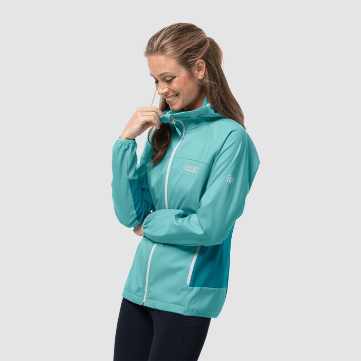 Chamarra Cortavientos Jack Wolfskin Eagle Peak 2 Mujer Verde Menta Mexico-7593412